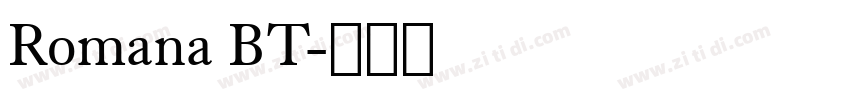 Romana BT字体转换